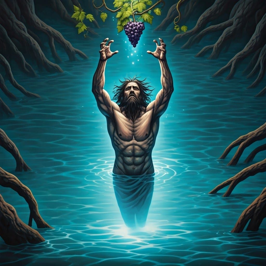 Tantalus Drowning in Despair, Comic Book Art