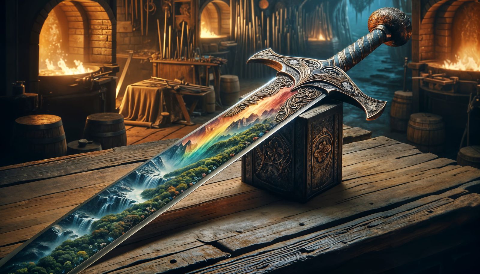 Earth Embodied in Intricately Crafted Great Sword