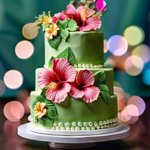 Wedding cake for a destination wedding to Hawaii