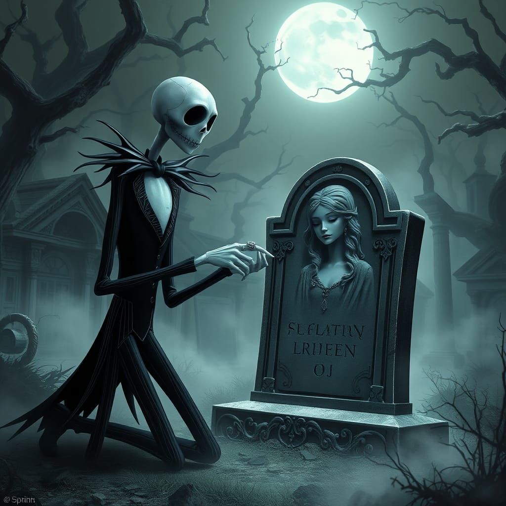 Jack Skellington and the Spectral Woman