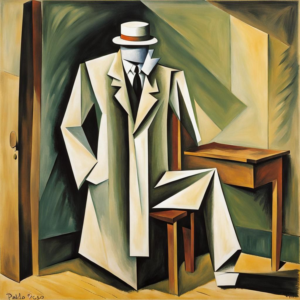The Invisible Man in Cubist Style