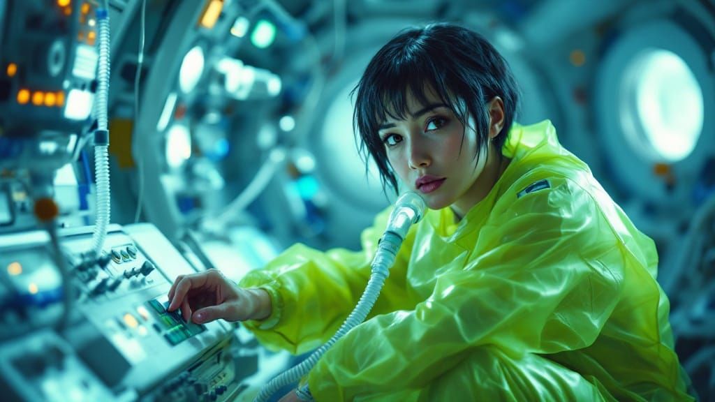 Space Station ER Scene with Ventilator Patient