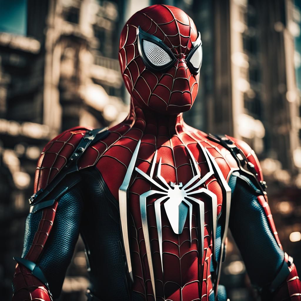 Armored Spiderman Cinematic Film Still