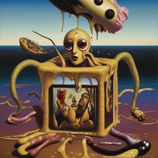 Surreal Candyman in Melting Salvador Dali Style