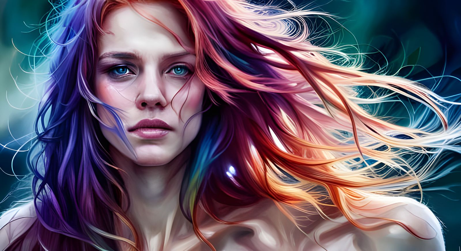 Magical Dark-Rainbowscape: Hyper-Realistic Digital Illustrat...