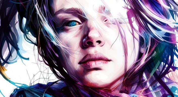 Dreamlike Dark Rainbowscape in Digital Illustration Style