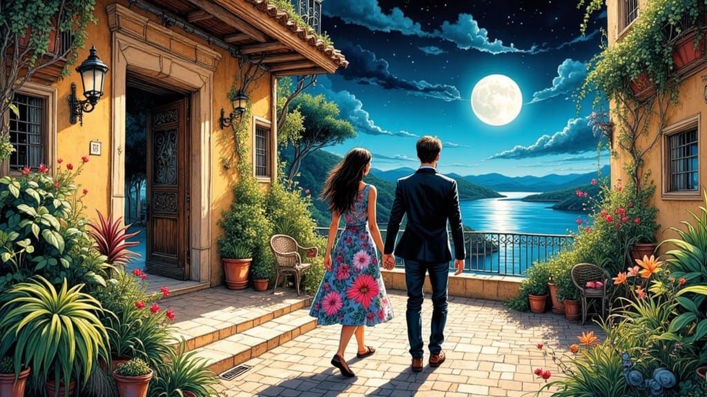 Romantic Moonlit Stroll in Palma de Mallorca