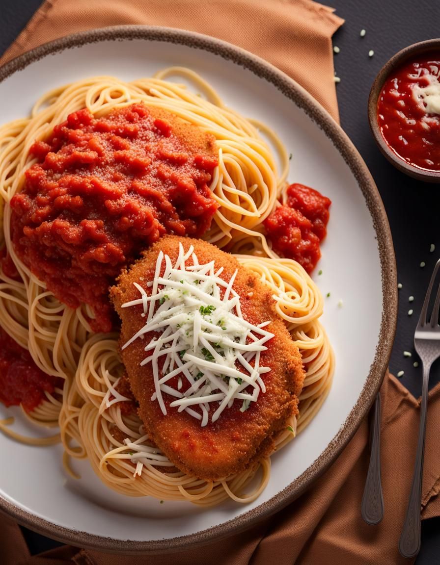 Chicken Parmesan Food Photography in 8K