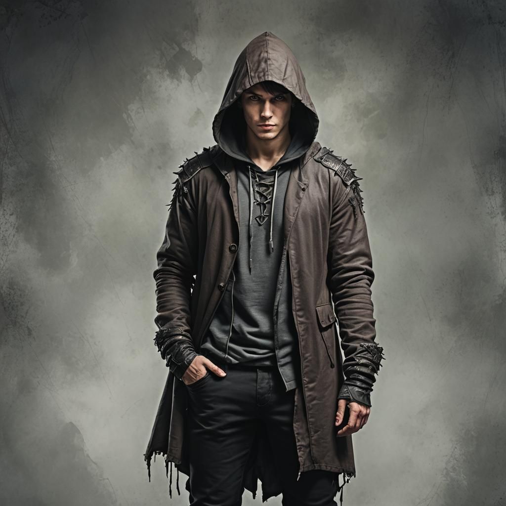 Fantasy Young Man in Hood