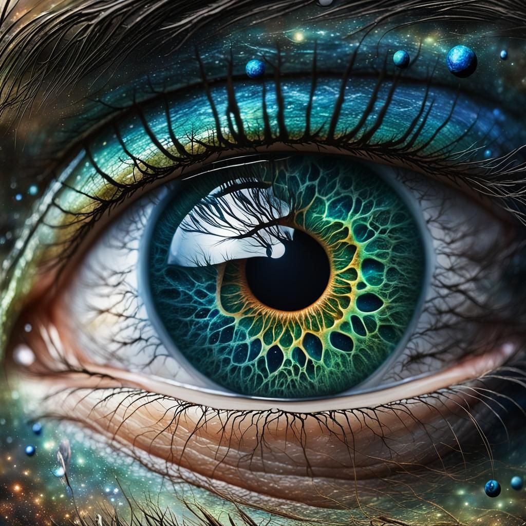 Detailed Universe Reflected in a Human Eye