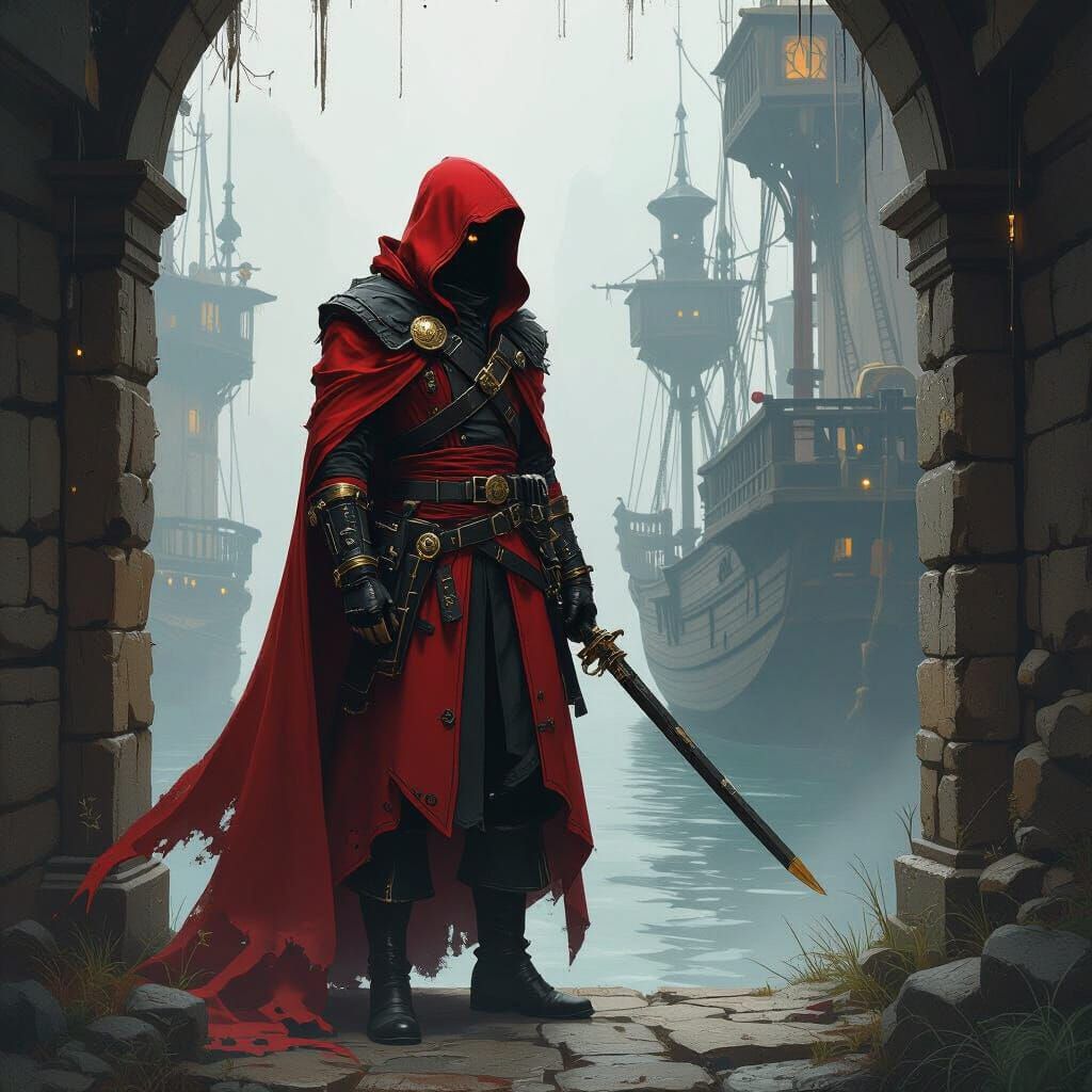 Stealth Assassin in Pirate Era Shadows