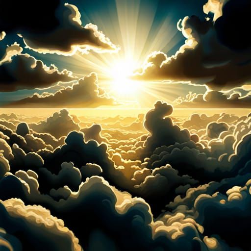 Altocumulus Clouds in Film Noir Concept Art