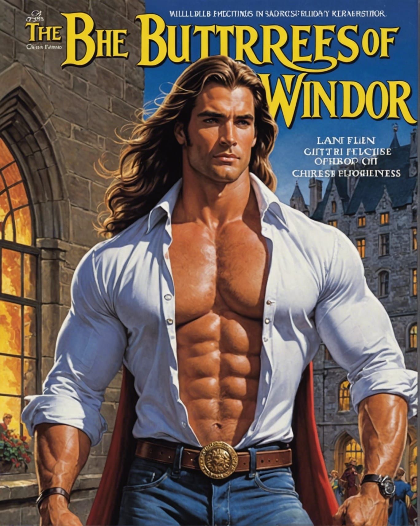 Romance Novel Cover: Hero and Princess in Distress