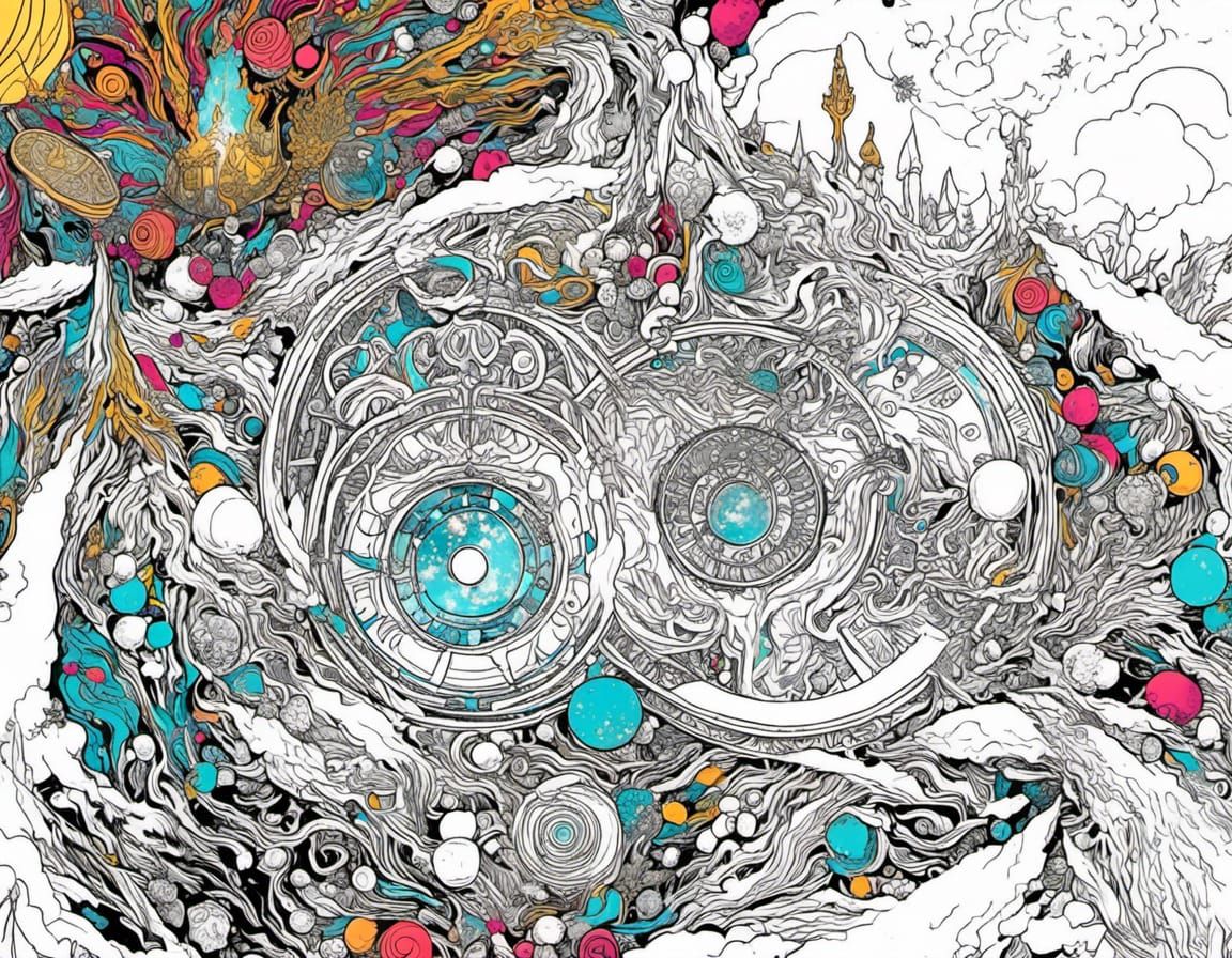 Psychedelic Vikings Feasting in Asgard