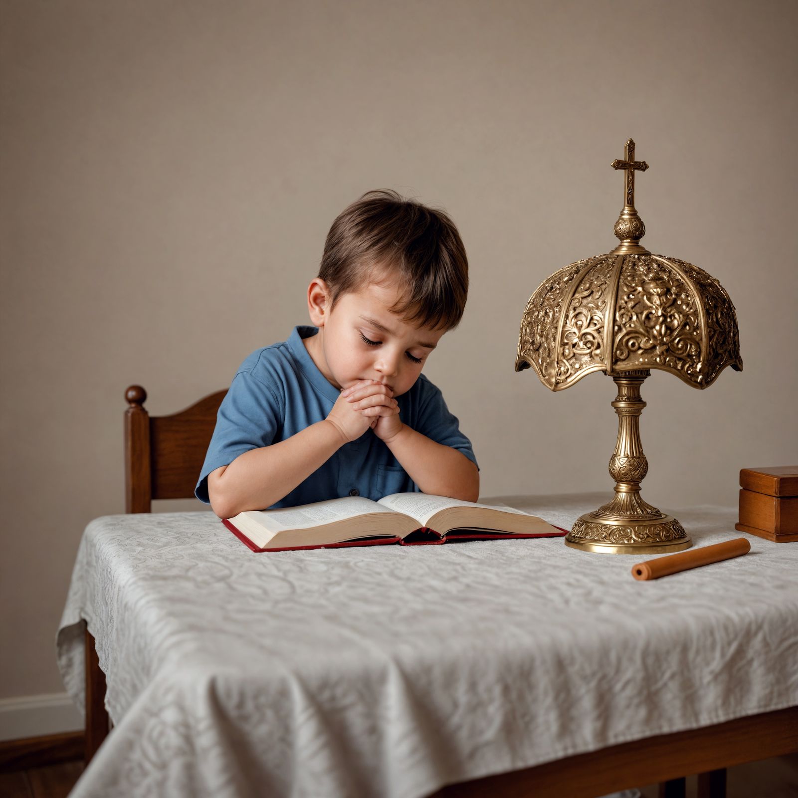 Hyperrealistic Portrait of Devotion in Faith