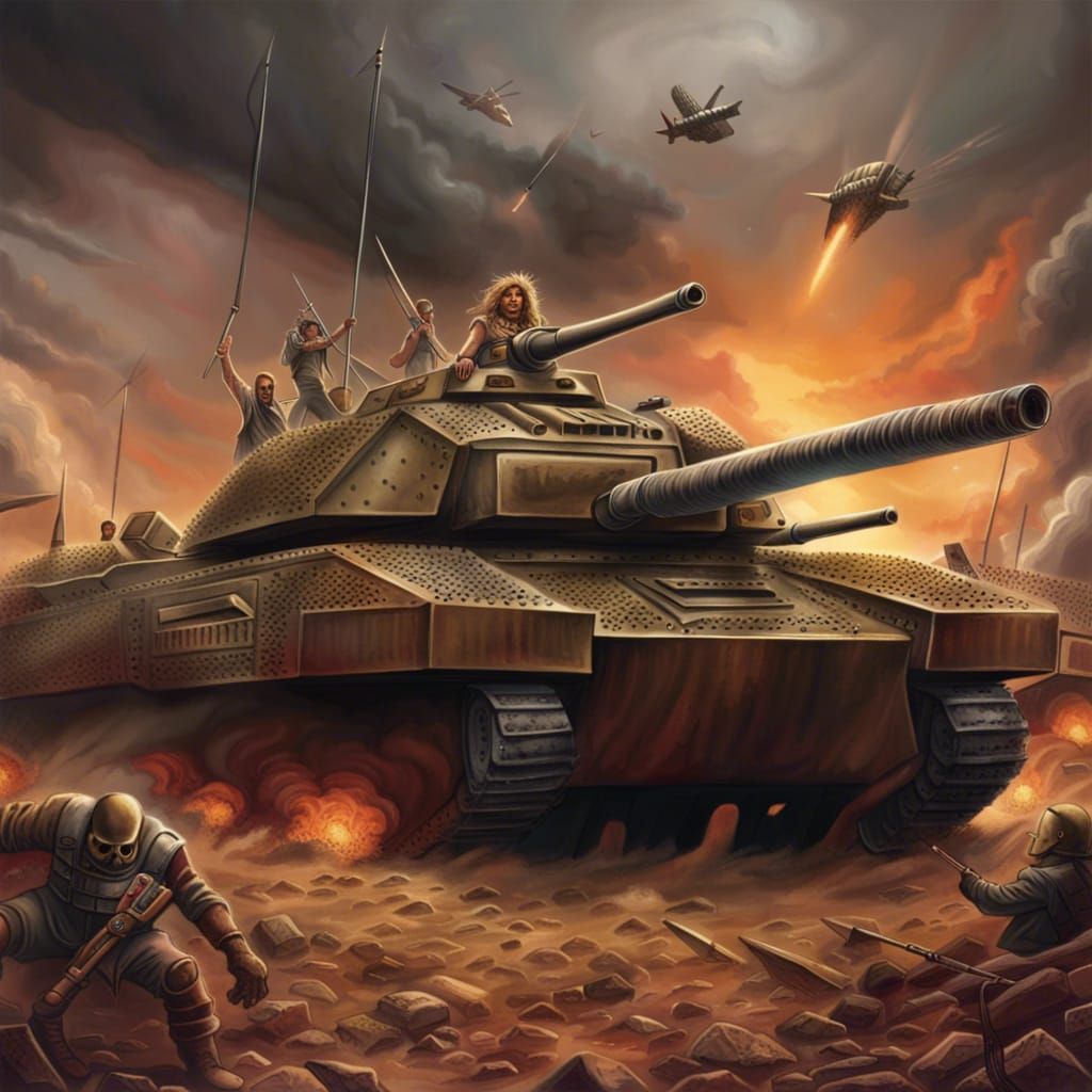 Death Metal Album Cover: Massive Tank Invasion