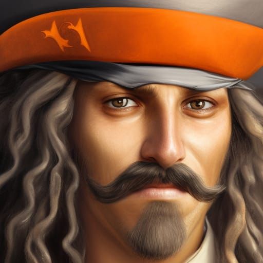 Pirate Henry Morgan Portrait in Detailed Digital Art Style
