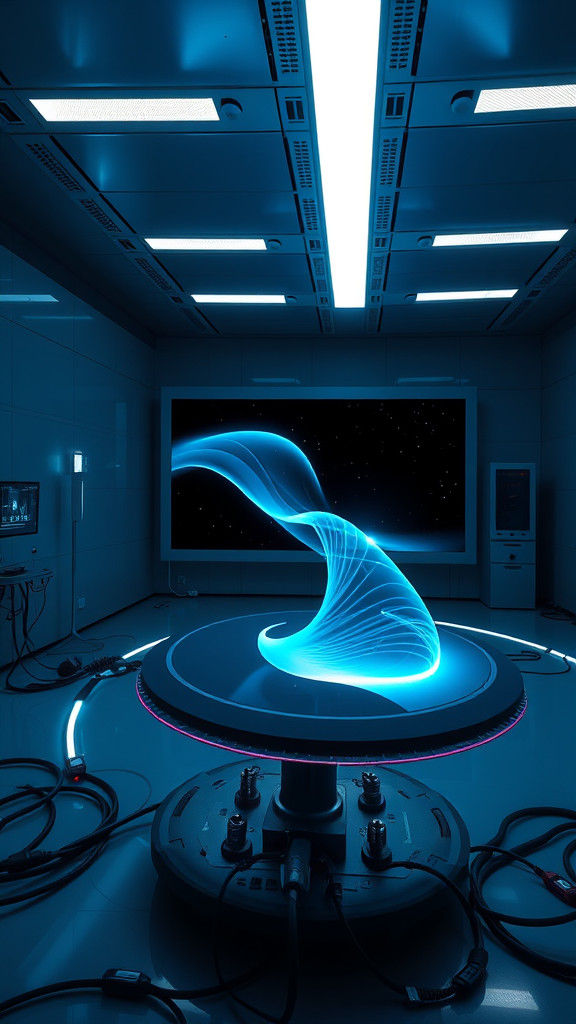 Advanced Gravitational Wave Observatory in Futuristic Style