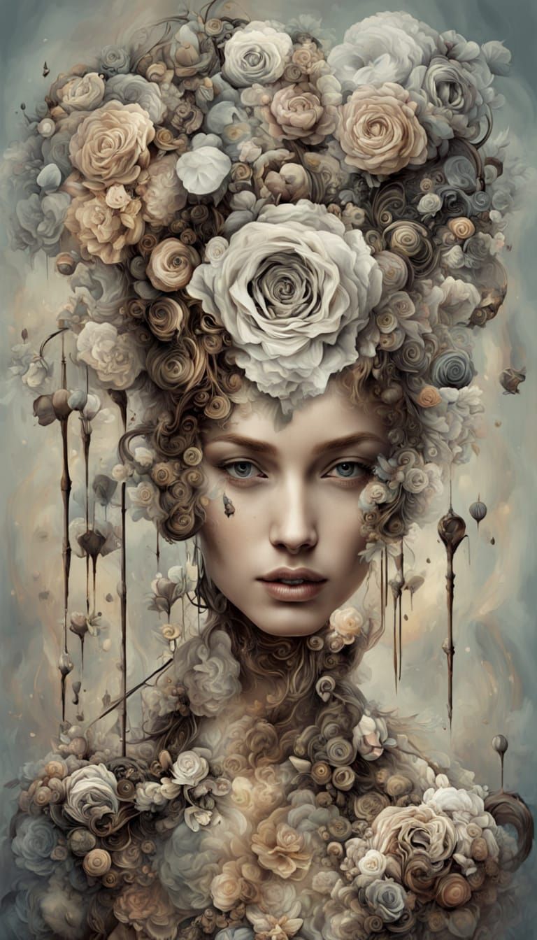 Abstract Surrealism With Iridescent Colors