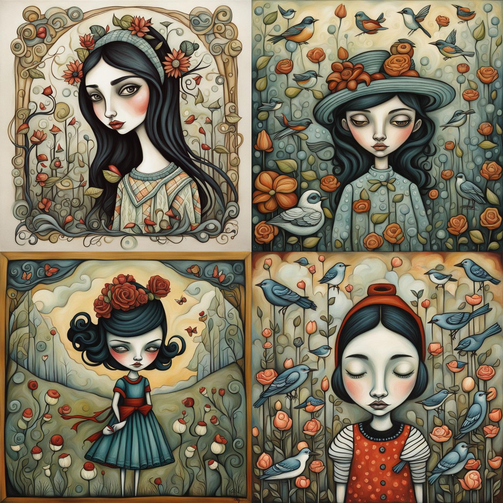 Artwork in Style of Kelly Vivanco