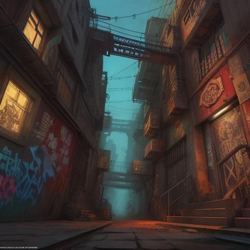 Indian-Steampunk Graffiti Art in Anime Style