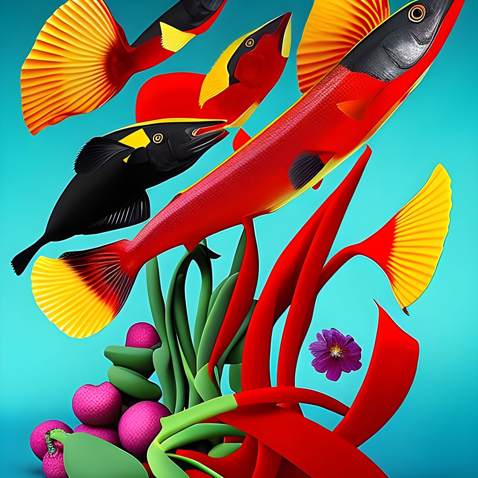 Hyperrealistic Cosmic Painting with Magical Particles