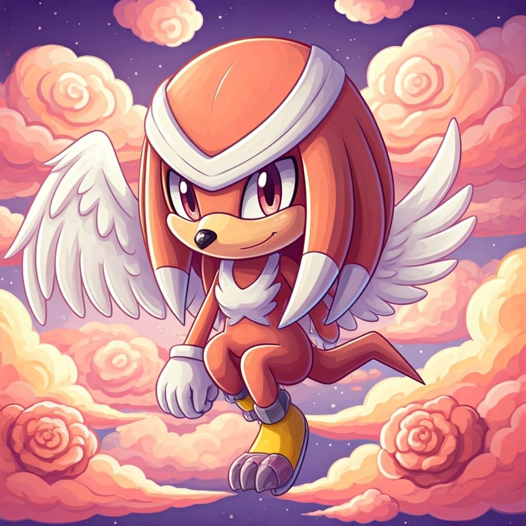 Angel Echidna in Pokémon-Inspired Whimsical Art