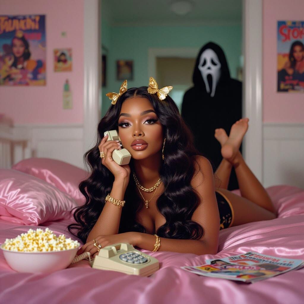 Dreamy Y2K Portrait of Woman with 90s Nostalgia