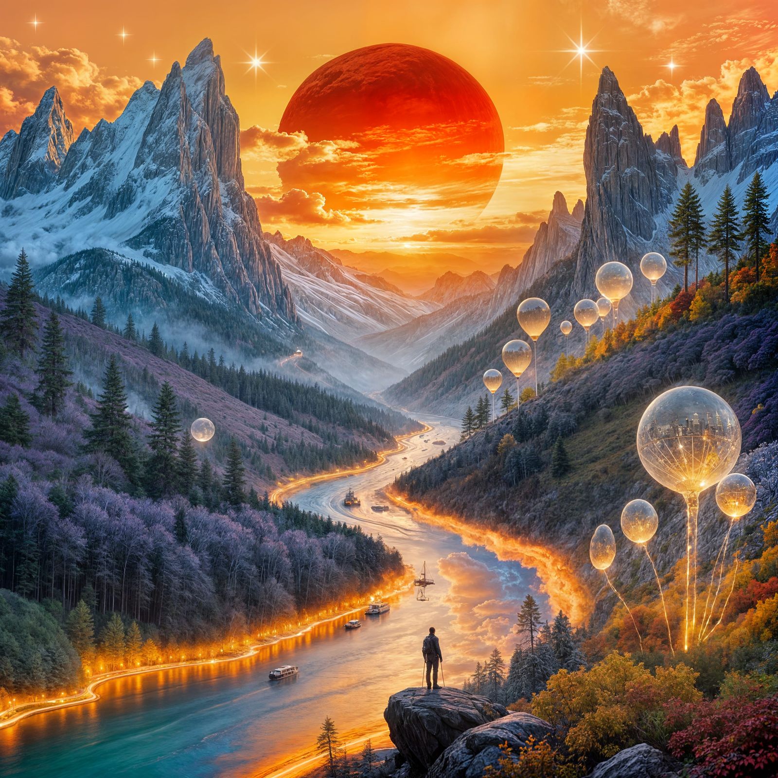 AI Image Generation - Abstract Landscape Creation