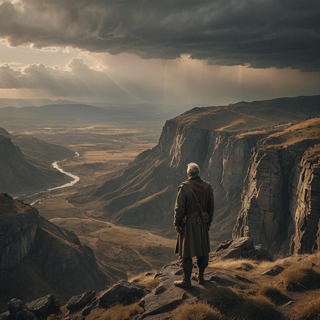 Regal Character Surveys Battle-Scarred Landscape: Cinematic ...