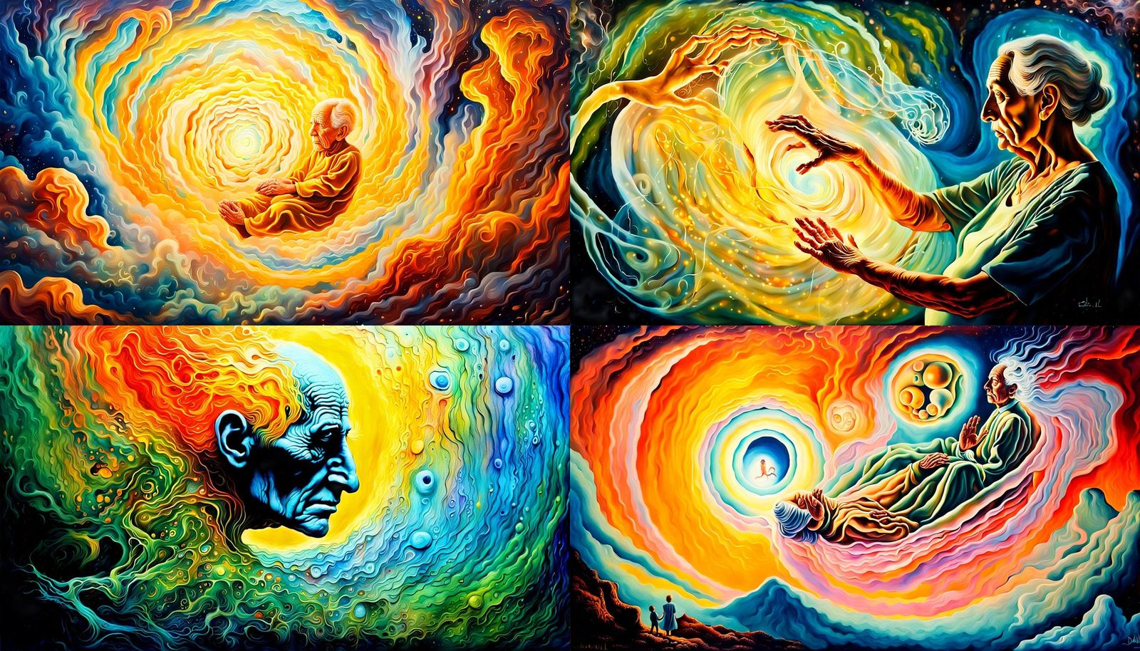 Surreal Energy Transfer: Acrylic Canvas Art