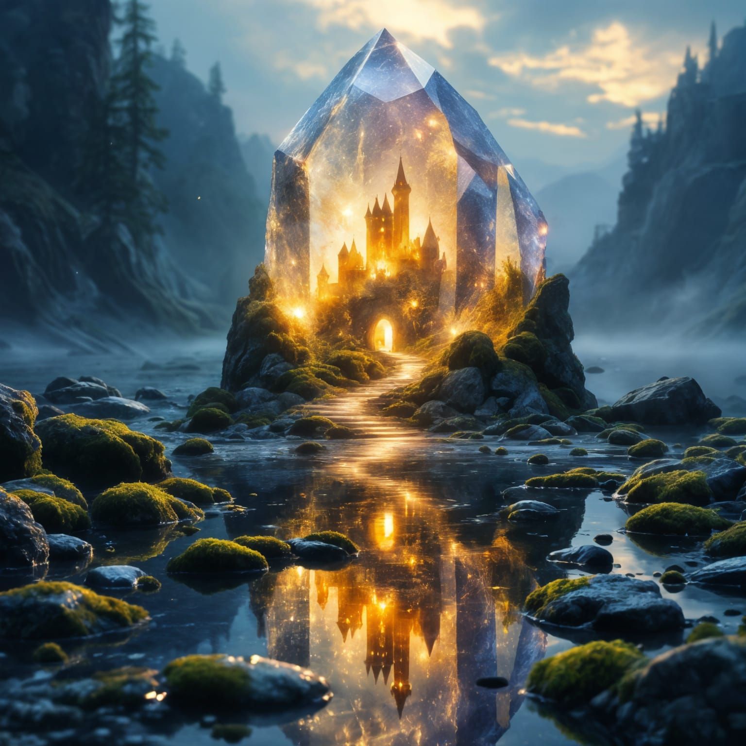 Crystals & Moss & Pathway