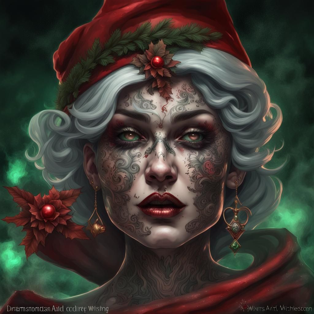 Cursed Mrs. Claus: Tattooed Goddess of Christmas