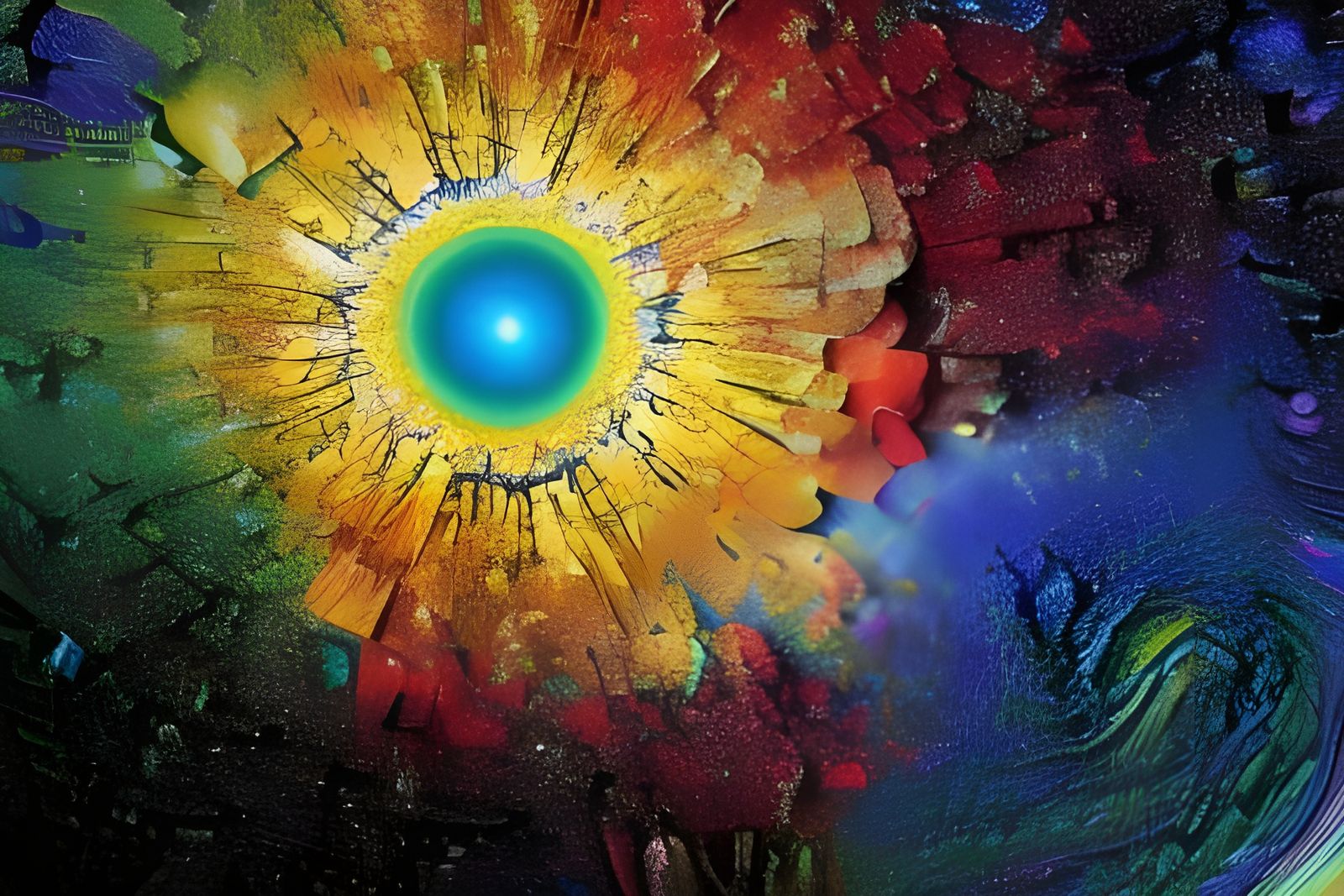 Fractal Hologram Universe in Hyperreal Digital Art