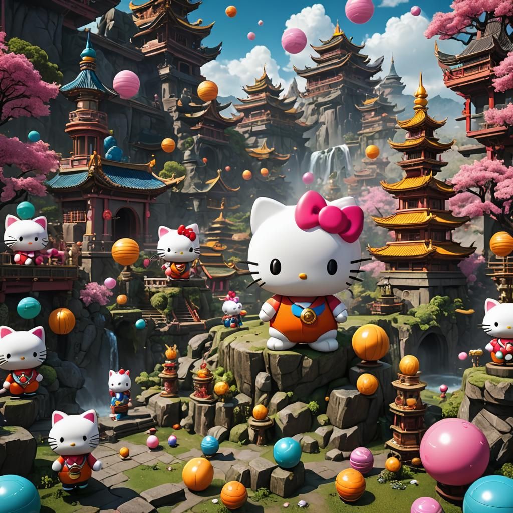 Hello Kitty as Dragon Ball Z Character
