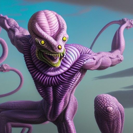 Reptilian Frieza Fusion in Photorealistic Style