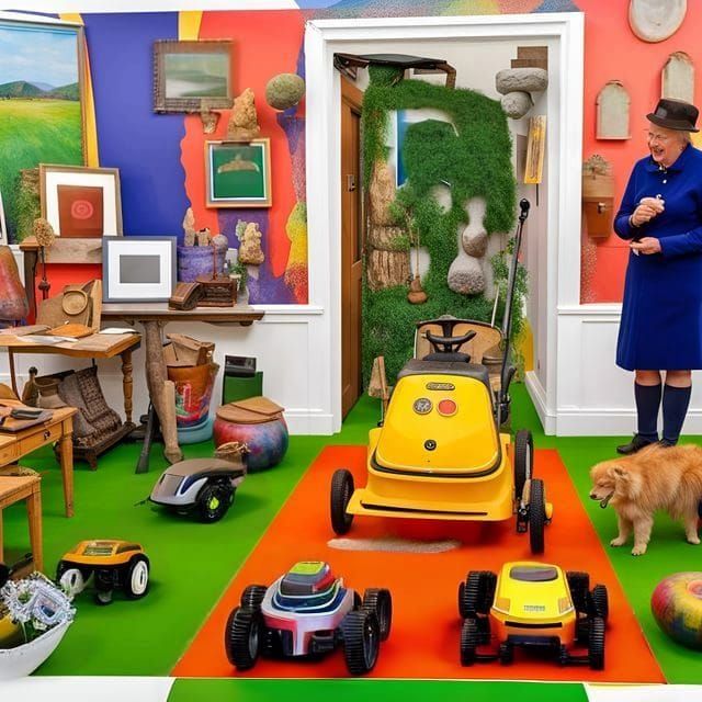 Hyperrealistic Wacky Museum of Lawnmowers