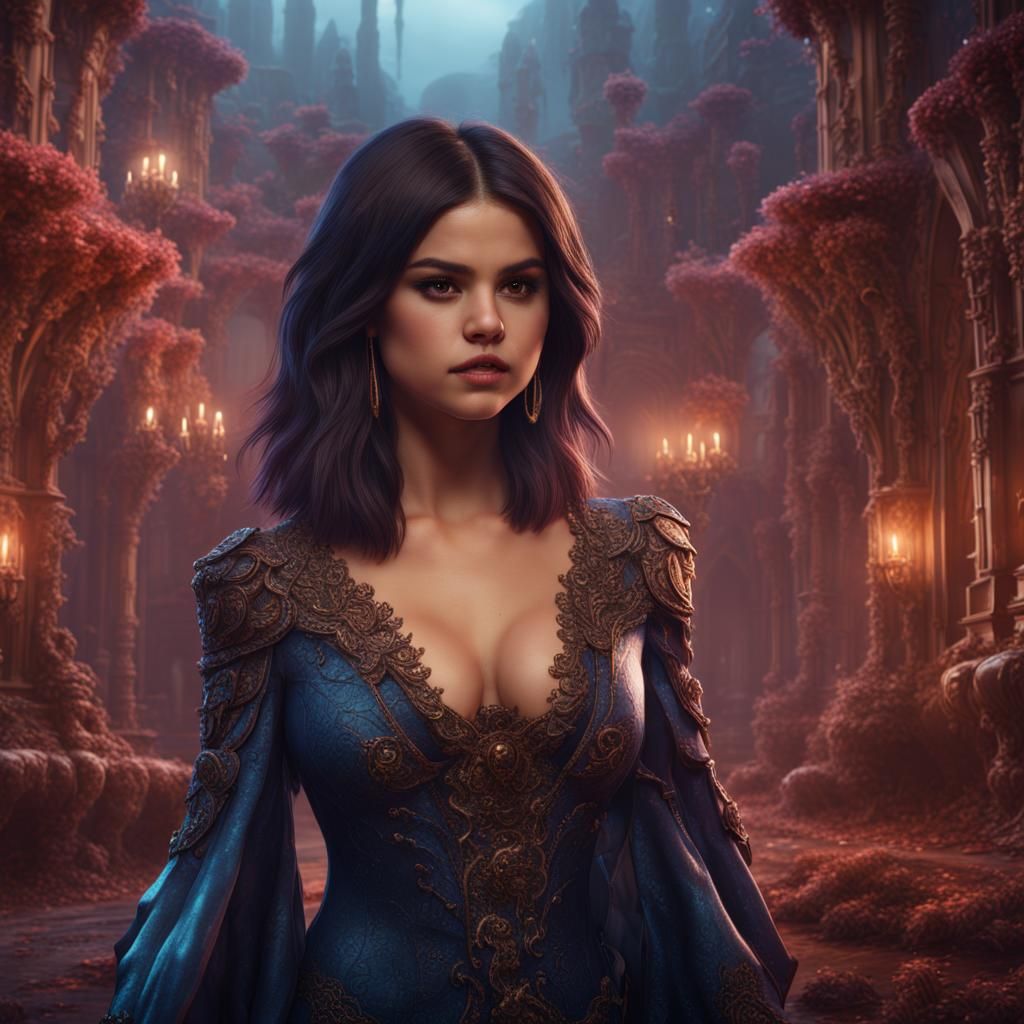 Detailed Matte Painting of Selena Gomez in 8K