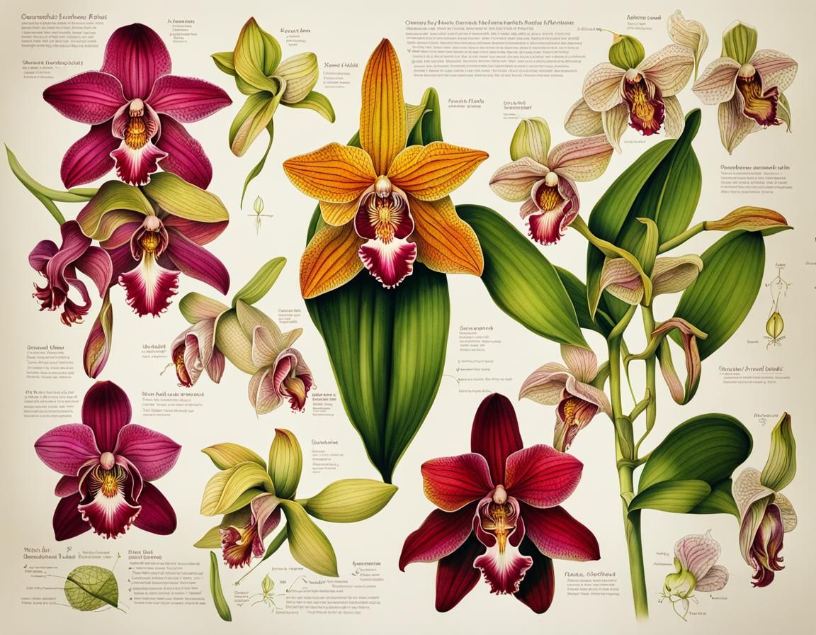 Monkey Face Orchid: Scientific Alcohol Ink Illustration