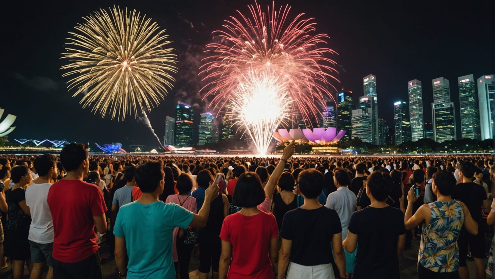 Singapore Celebrates 59th Birthday with Fireworks