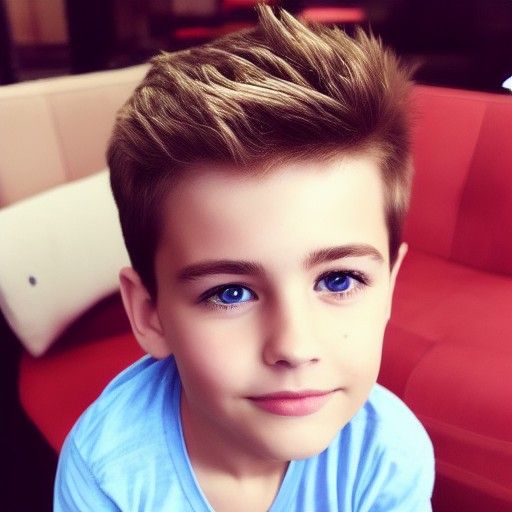 Beautiful Boy Portrait Generated by AI
