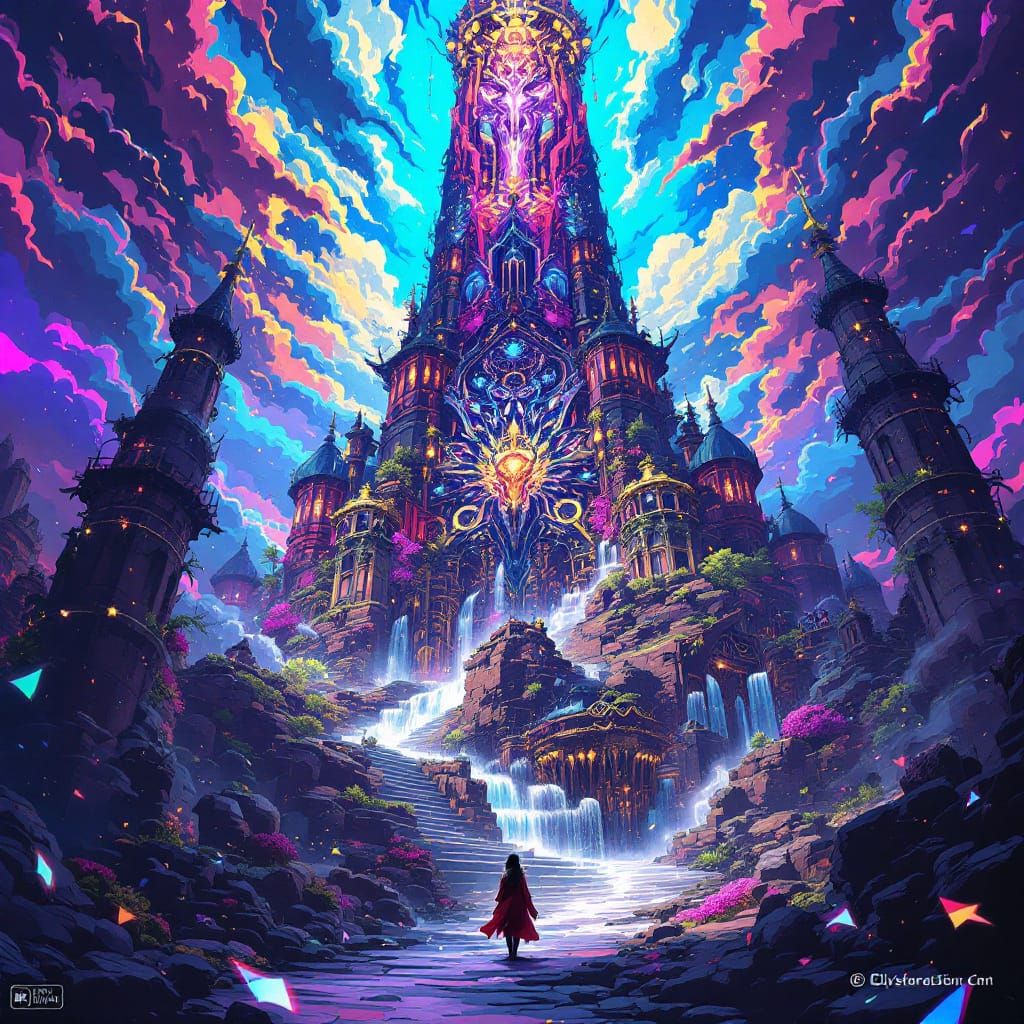 Dynamic Anime Artwork in Studio Trigger Style