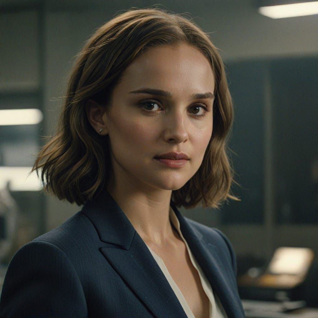Natalie Portman as InGen CEO in Cinematic Film Still
