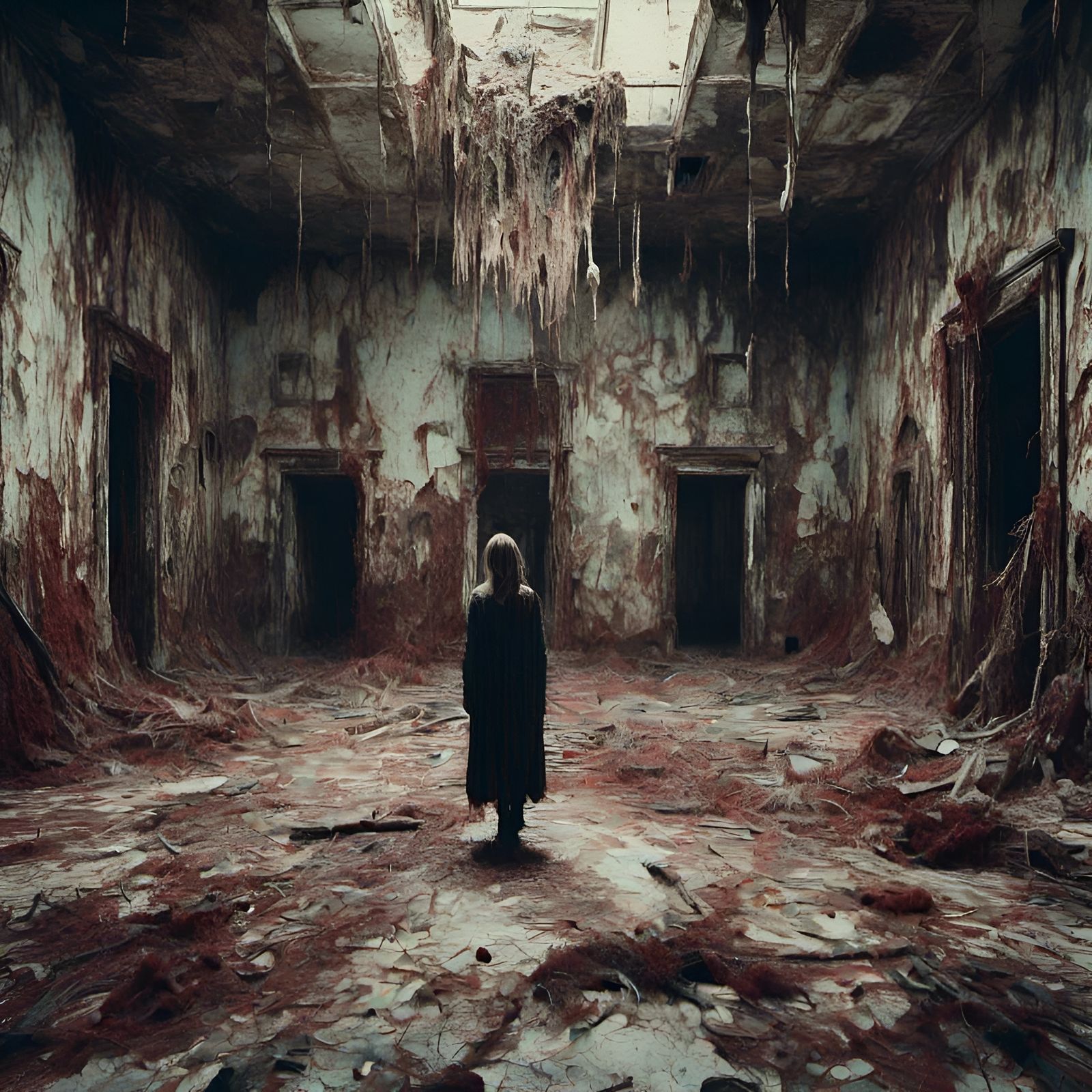 Macabre Figure Between Two Dimensions