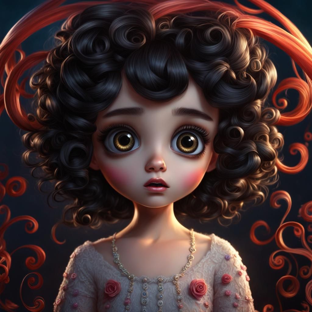 Surreal Animated Creature with Big Eyes