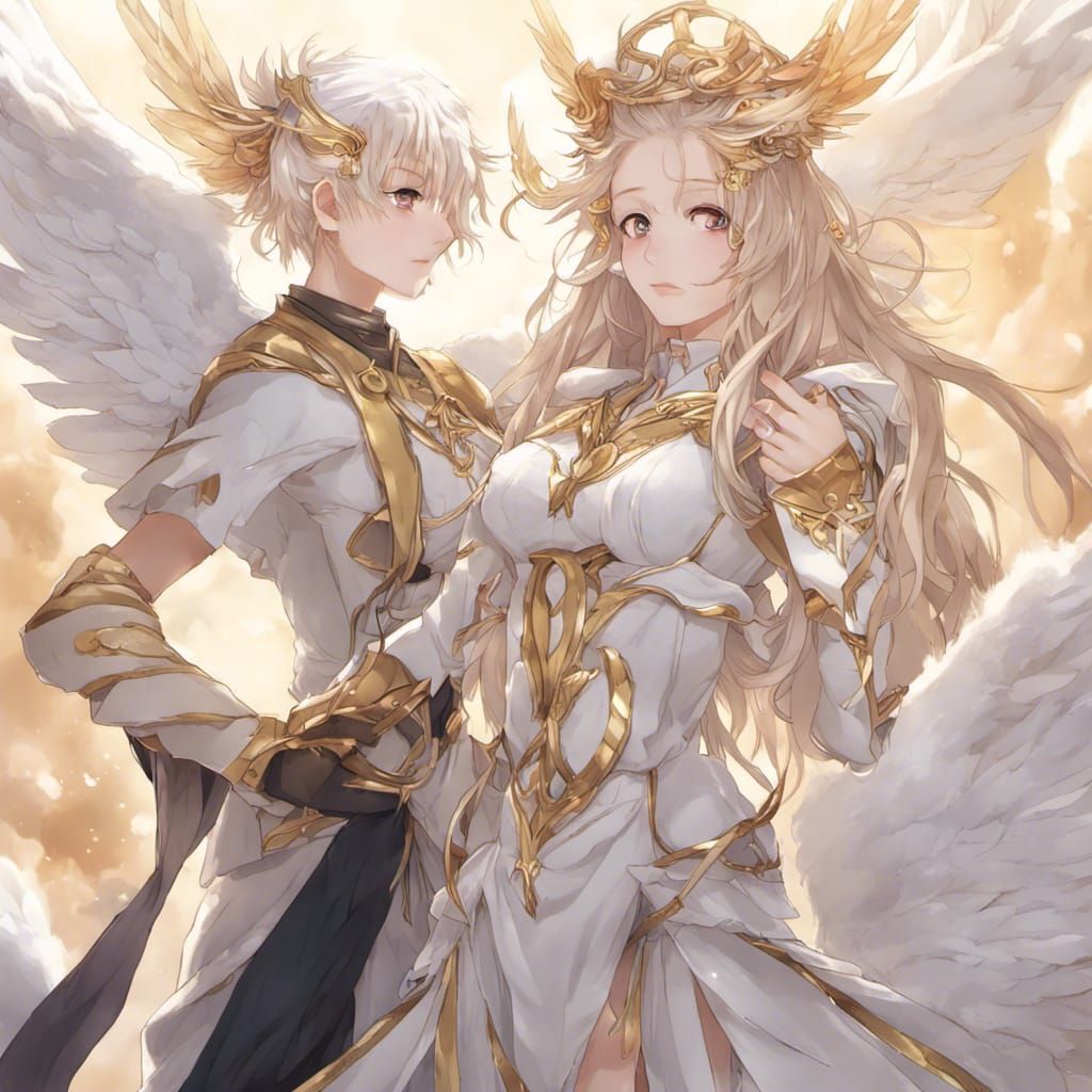 Anime Portrait: Angel Hybrid with Saint of Light Abilities