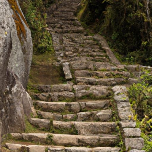 Incan Stairs of Death at Huayna Picchu Peak