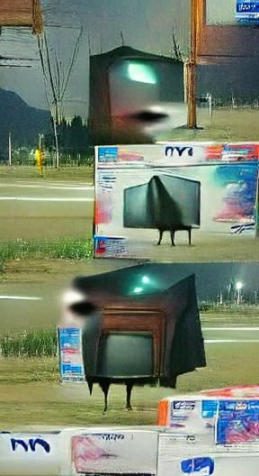 Mysterious Television Image Generated by AI