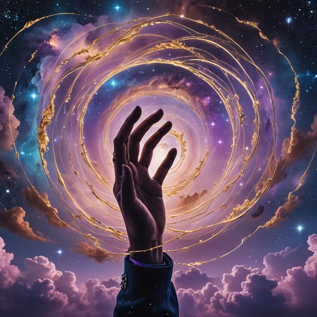 Infinity Symbol in Starry Void: A Surreal Dreamscape