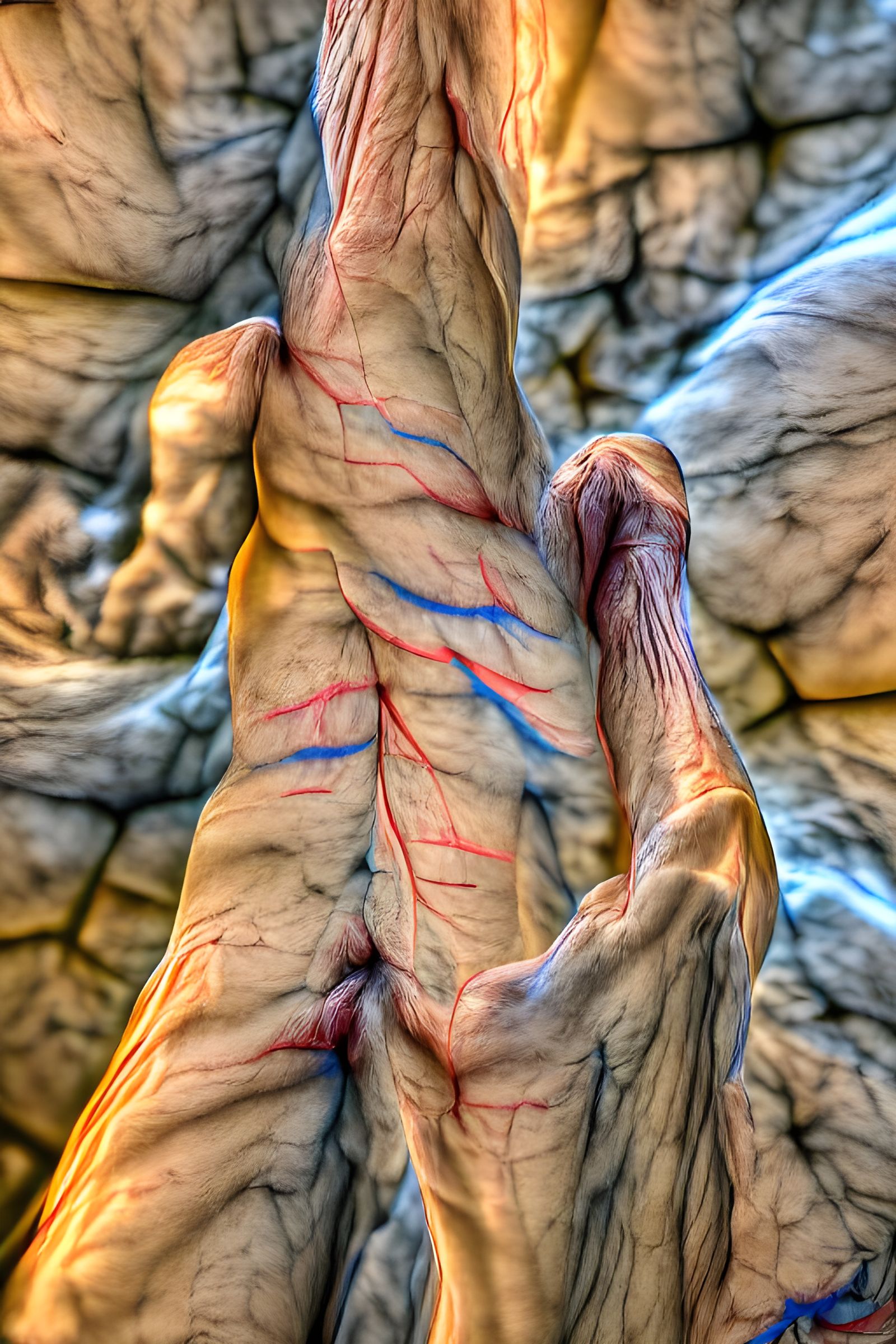 High-Definition Image of Prominent Veins in 8K